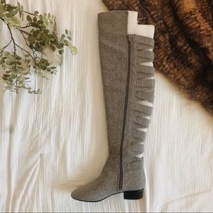 NWT Nine West Heather Grey Over the Knee Boots